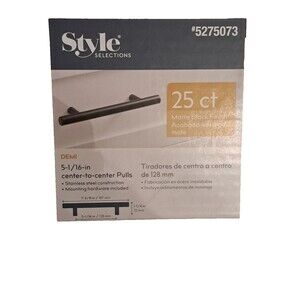 T6 Style Selections Drawer Or Door Handles Black New 25 Count #5275073